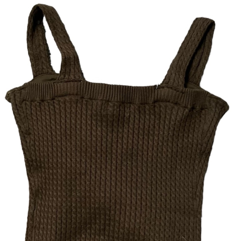 WeWoreWhat x Danielle Bernstein Brown Knit Bustier Tank Top - Picture 5 of 6